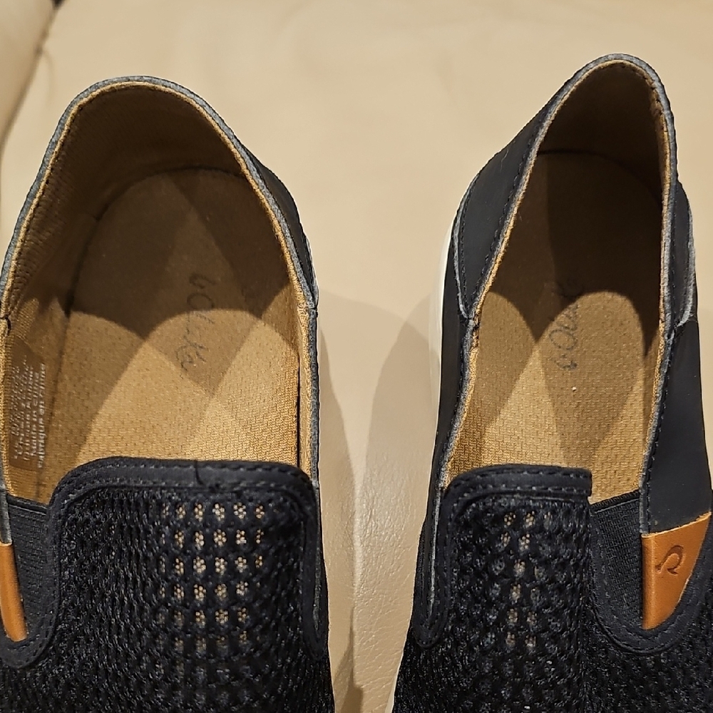 OluKai Black Slip-On Loafers - Picture 4 of 5
